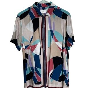 Topman Multicolor Abstract Shirt